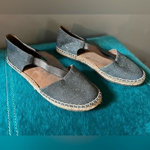 Kenneth Cole Reaction Espadrilles,Women’s Flats Shoes Sz 8 Glitter Mermaid Blue